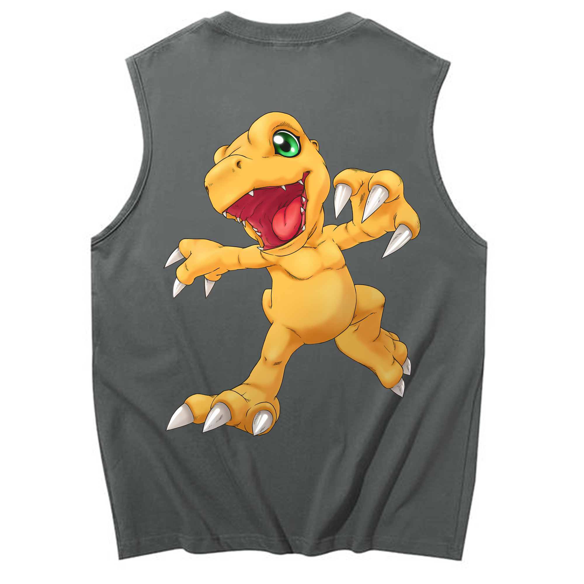 （画像用） Digimon デジタルモンスター/デジモン コットン100％タンクトップ（背面プリント）